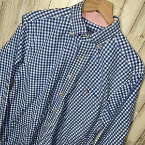 Vineyard Vines Mens Large Classic Fit Tucker Shirt Blue White Gingham Check‎